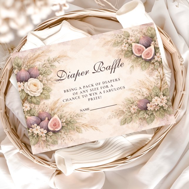 Romantic Fig Orchard Diapper Raffle Enclosure Card (Creator Uploaded)