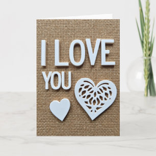 Romantic Filigree I Love You Card