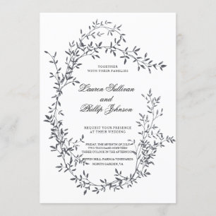 Romantic Fine Art Floral Wedding Invitations