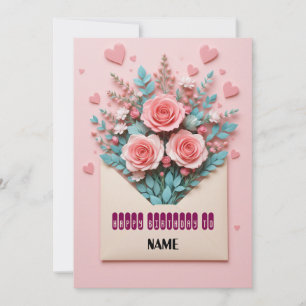 Romantic Floral Birthday Card