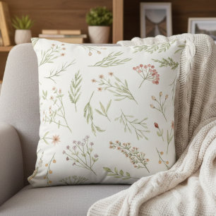 Romantic Floral Botanical Pillow