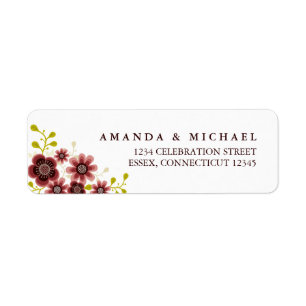 Romantic Floral Bouquet Address Label