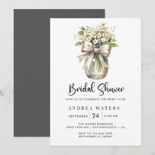 Romantic Floral Bouquet Bridal Shower Invitation