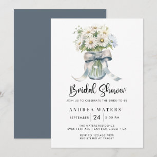 Romantic Floral Bouquet Bridal Shower Invitation
