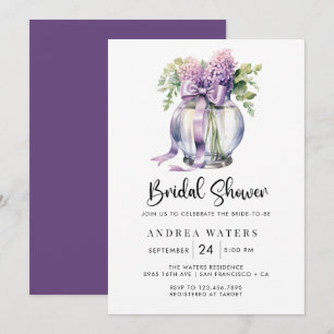 Romantic Floral Bouquet Bridal Shower Invitation