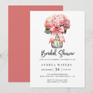 Romantic Floral Bouquet Bridal Shower Invitation