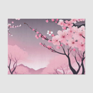 Romantic Floral Cherry Blossom Tissue Paper