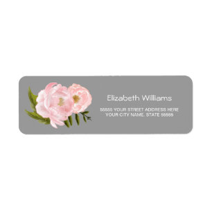 Romantic Floral Design Return Address Labels