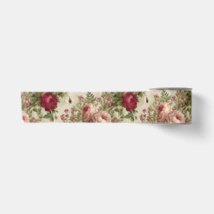 Romantic Floral Design Satin Ribbon