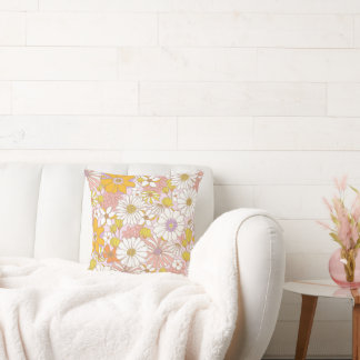 Romantic floral dream throw pillow