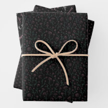 romantic floral elegant black and pastel pink, EN