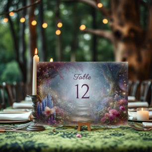 Romantic Floral Enchanted Forest Wedding Table Number