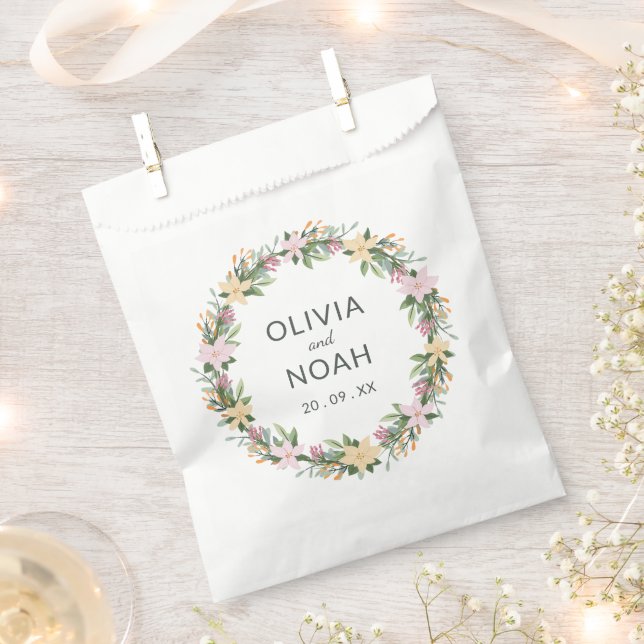 Romantic floral  favour bag (Clipped)