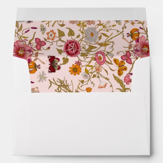 Romantic floral garden envelope (Back (Bottom))