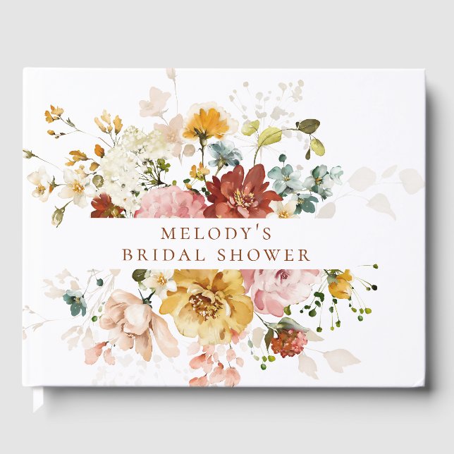 Romantic Floral Guest Book (Front)