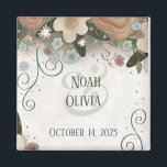 Romantic Floral Inspirivity Personalized Wedding Magnet<br><div class="desc">This elegant boho floral wedding magnet features whimsical arrangements of pretty hand-drawn flowers. The beautiful design includes flowers, botanicals and leaves for a natural look that is perfect for any wedding season. A fun save the date magnet or wedding favour. Find beautiful matching items in the Romantic Floral Inspirivity Collection...</div>