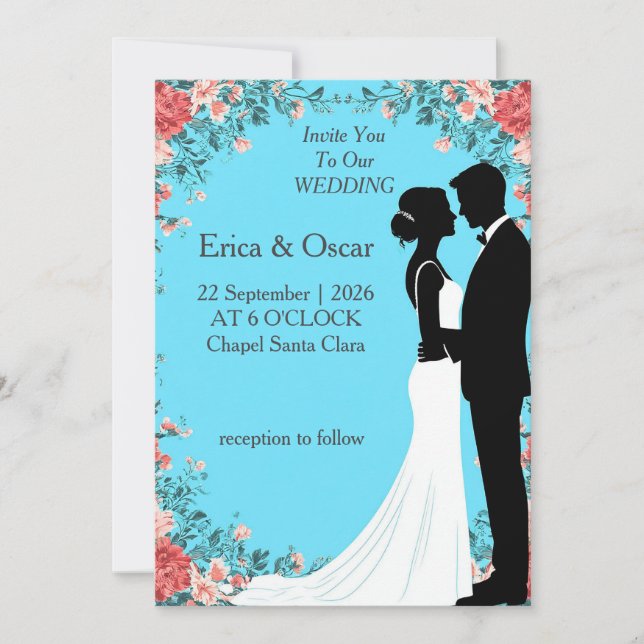 ✨ Romantic Floral Invite For Wedding Guests ✨ (Front)