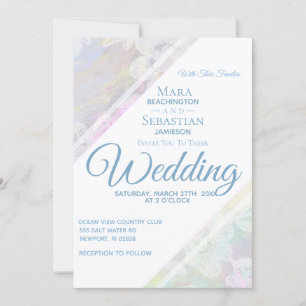 *~* Romantic Floral Lace Vintage Wedding Invitation