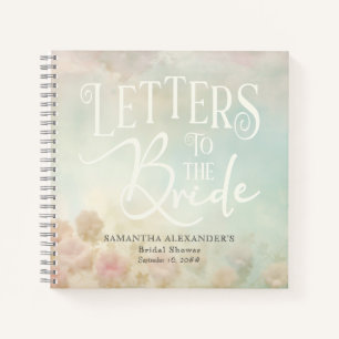 Romantic Floral Letters To The Bride Guestbook Notebook