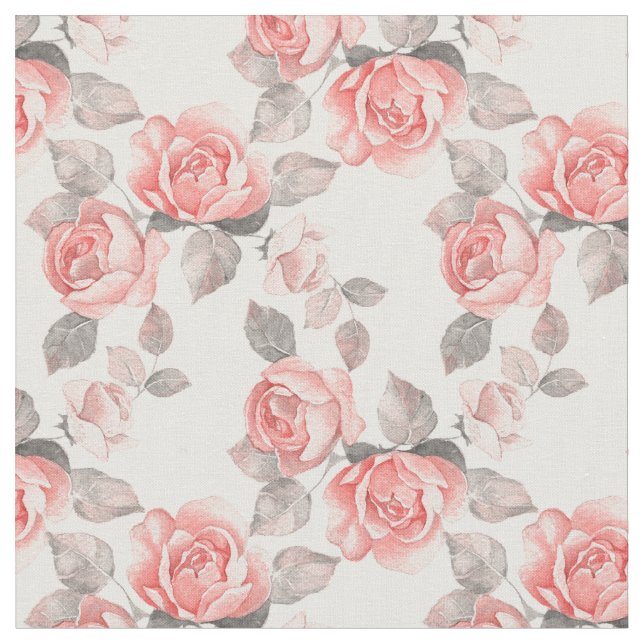 Romantic floral pattern 8 fabric (Close Up)