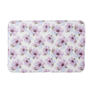 Romantic Floral Pattern Bath Mat