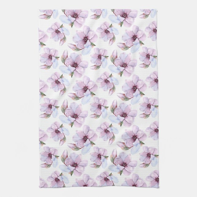 Romantic Floral Pattern Kitchen Towel (Vertical)