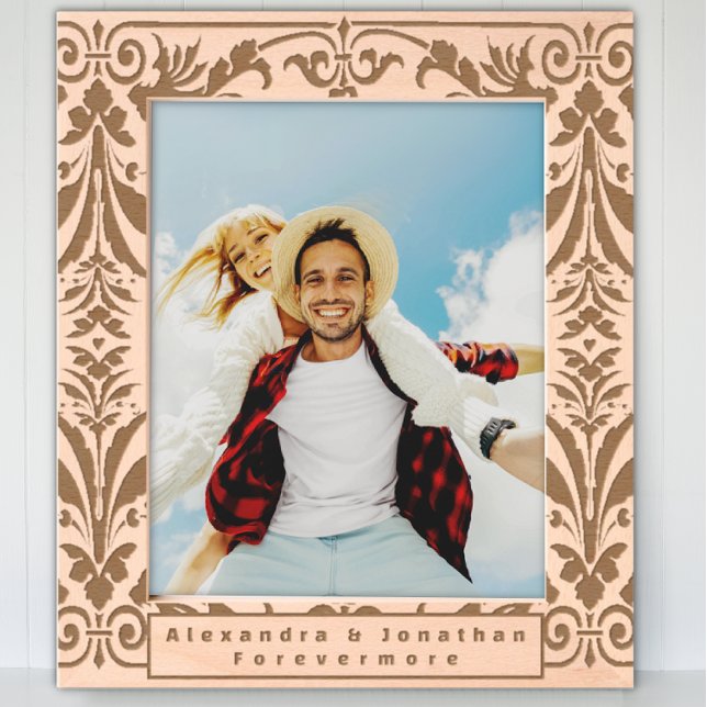 Romantic Floral Pattern Newlywed Wedding   Etched Frames (Creator Uploaded)