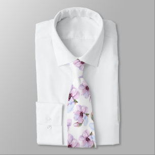 Romantic Floral Pattern Tie