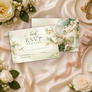 Romantic Floral Regency French Garden RSVP Card
