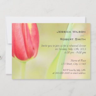 Romantic floral rehearsal dinner invitations