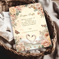 Romantic Floral Swan  Diapper Raffle 