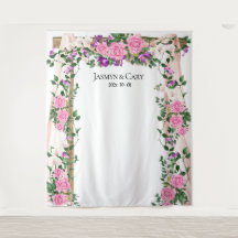 Romantic Floral Wedding Backdrop Photo Booth