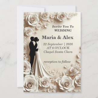 Romantic Floral Wedding Invitation