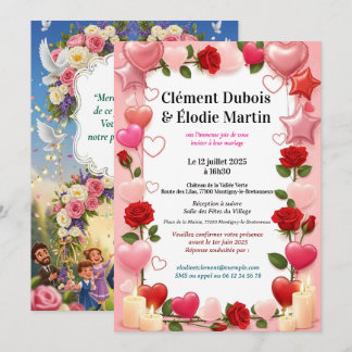 Romantic Floral Wedding Invitation