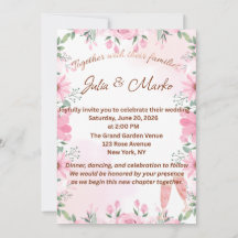 Romantic Floral Wedding Invitation Template