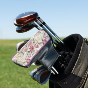 Romantic Floral Wedding Patterns Golf Head Cover