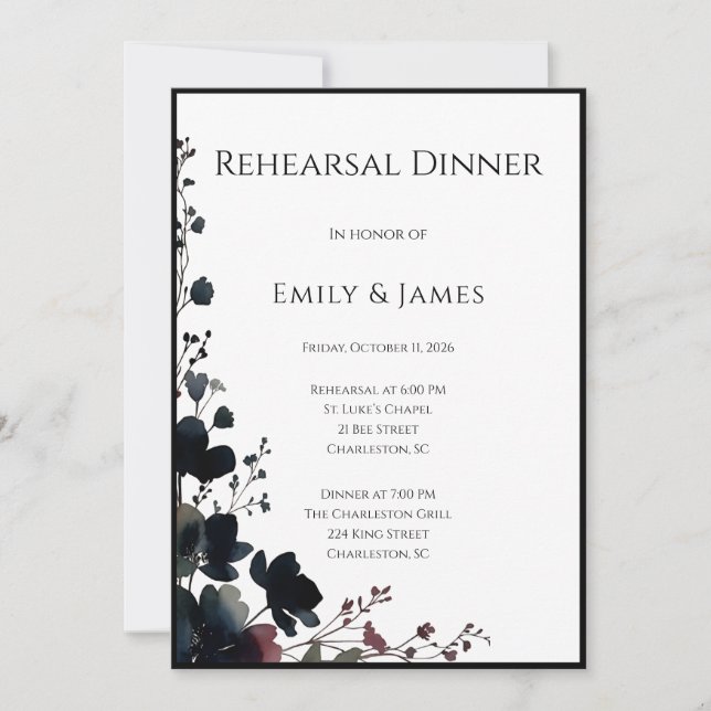 Romantic Floral Wedding Soft Elegant Invitation (Front)