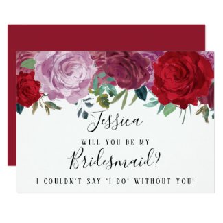 Romantic Floral Will You Be My Bridesmaid? Card