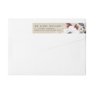 Romantic Florals Invitation Return Address Label
