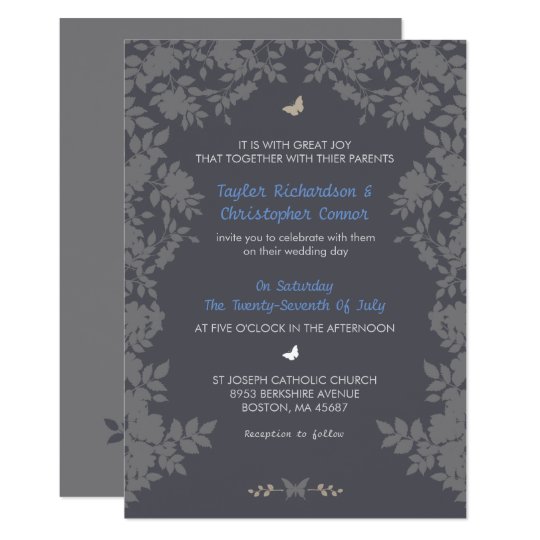 Romantic Flower Border | Wedding Invitations