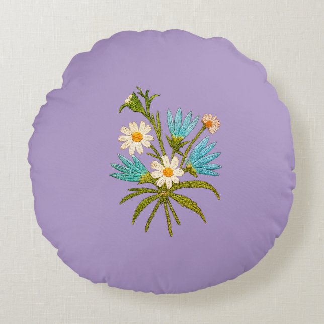 Romantic Flower – Botanical Fantasy Bouquet Pillow (Front)