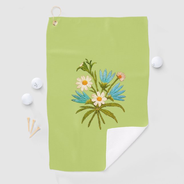 Romantic Flower – Botanical Fantasy Minimalist  Golf Towel (InSitu)
