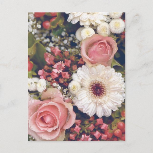 Romantic Flower Bouquet Postcard (Front)