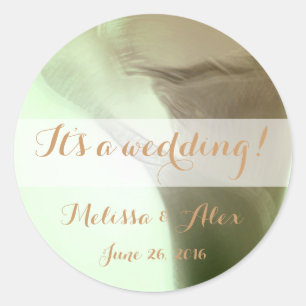 Romantic Flower Detail Classic Round Sticker
