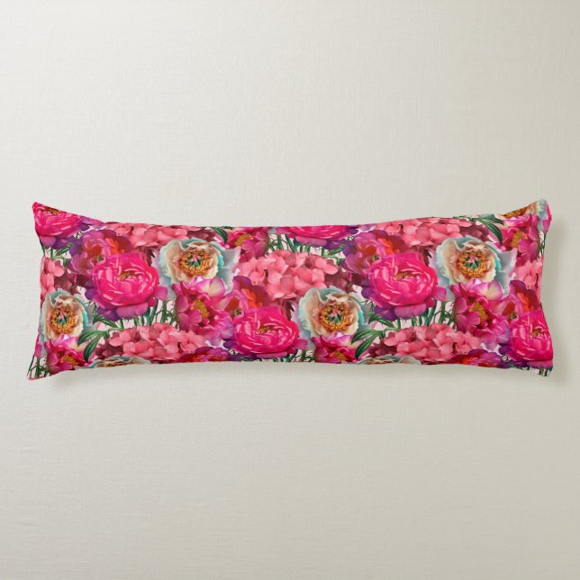 Romantic flower garden body pillow (Front)