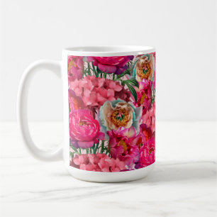 Romantic flower garden coffee mug