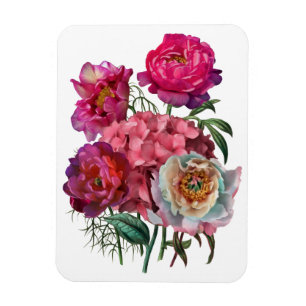 Romantic flower garden magnet