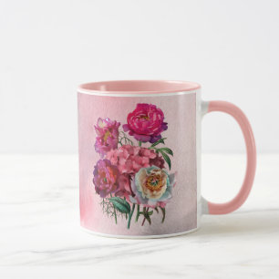 Romantic flower garden mug