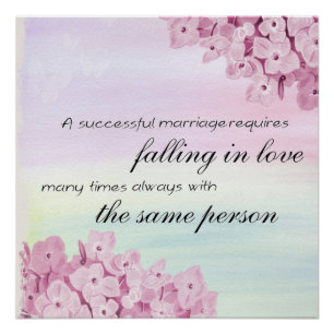 Romantic Flower Painting Perfect Anniversary Gift Poster