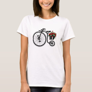Romantic Flowers Bike T-Shirt
